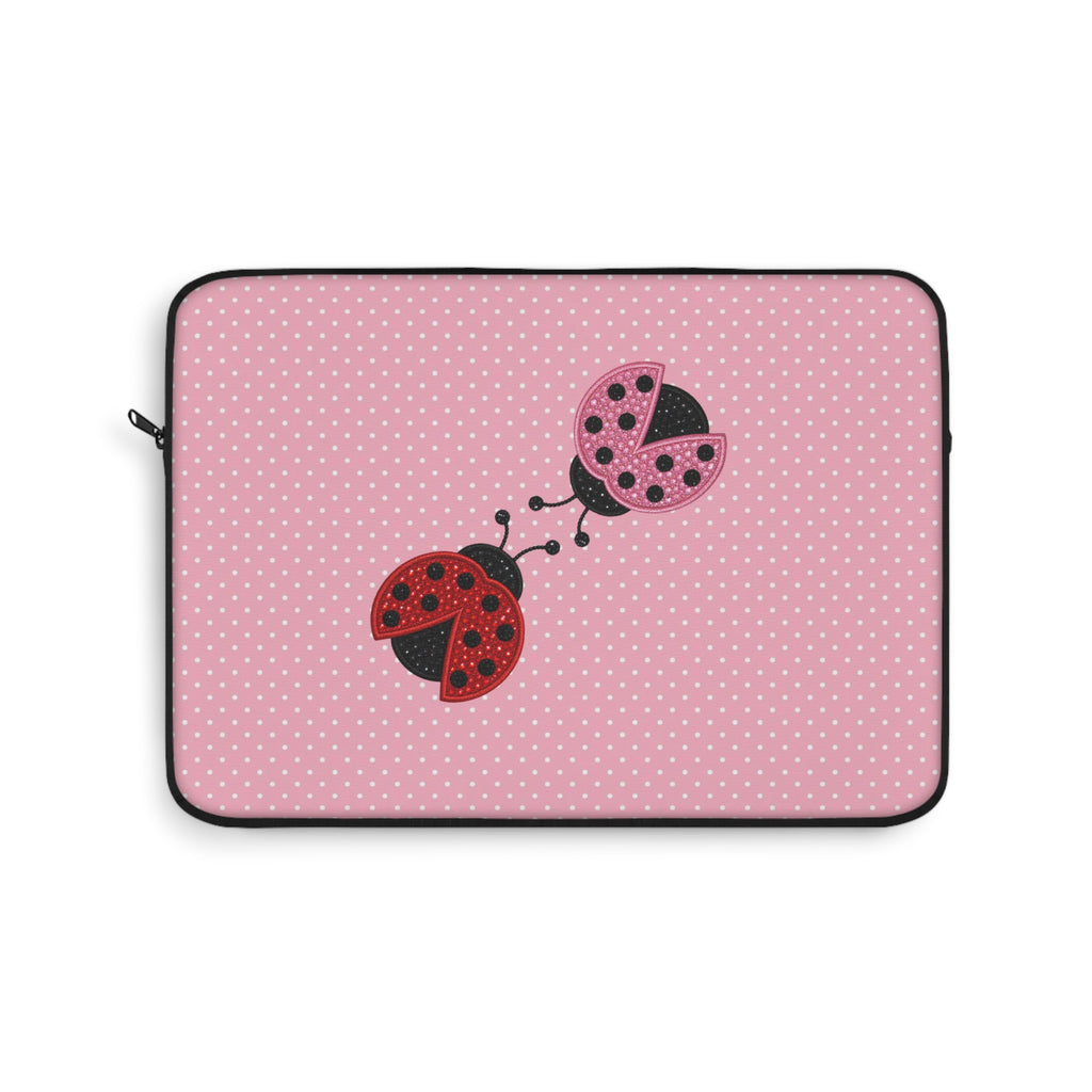 MR. AND MRS. LOVEBUG PINK POLKA DOTS KINDLE IPAD & LAPTOP SLEEVE
