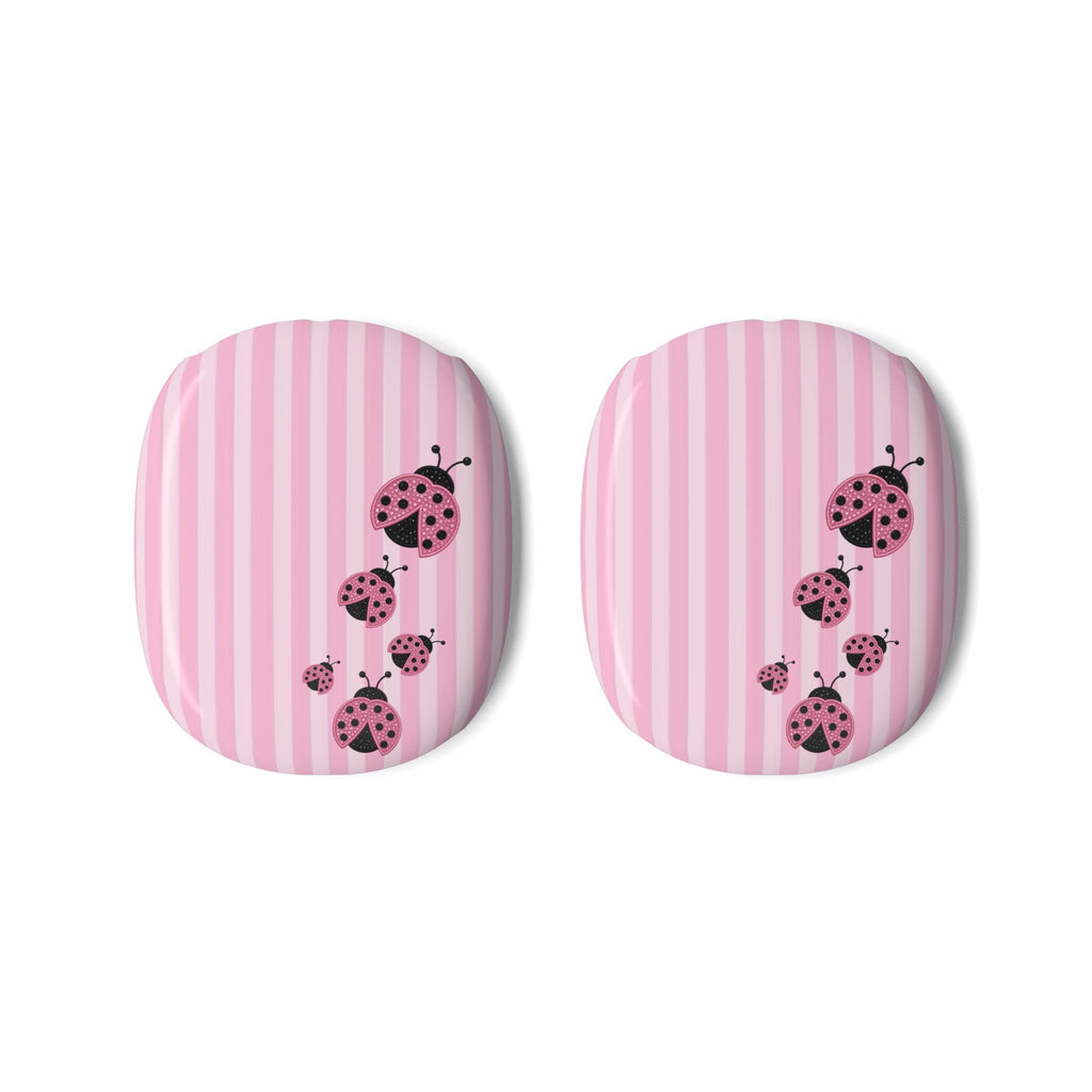 PINK STRIPES LADYBUGS AIRPODS MAX CASE COVERS