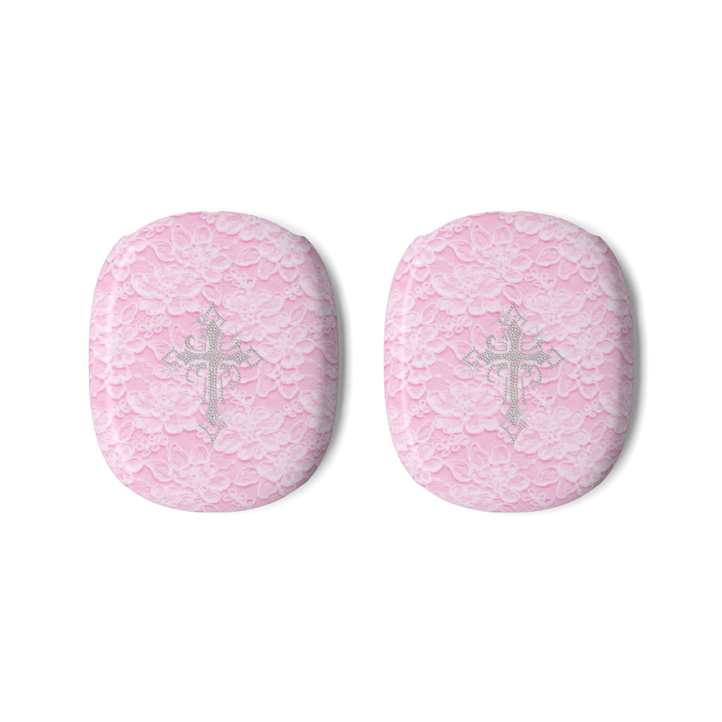 PINK LACE CROSS AIRPODS MAX CASE COVERS