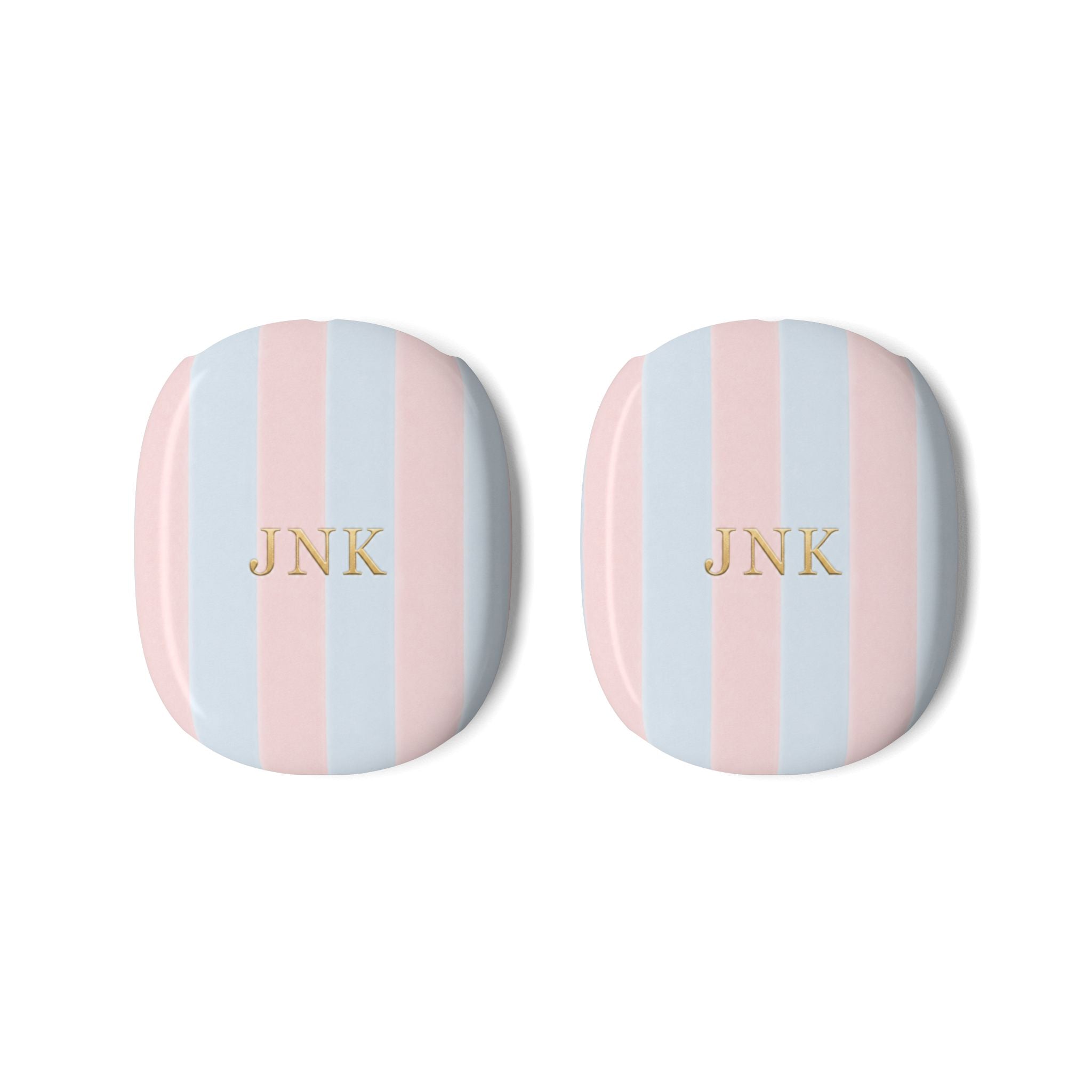 PERSONALIZED NAME CUSTOM PINK & BLUE STRIPES AIRPODS MAX CASE COVERS