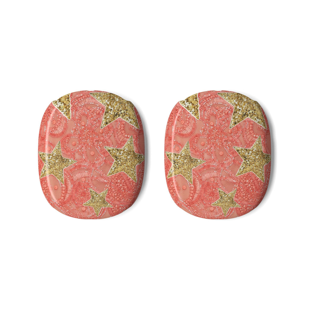 CORAL CRUSH EMBELLISHED GOLD STARS AIRPODS MAX CASE COVERS