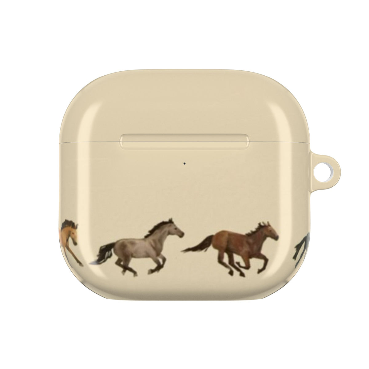 BEIGE MINIMALIST WESTERN HORSES AIRPOD CASE