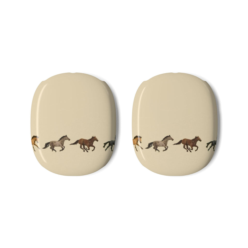 BEIGE MINIMALIST WESTERN HORSES AIRPODS MAX CASE COVERS