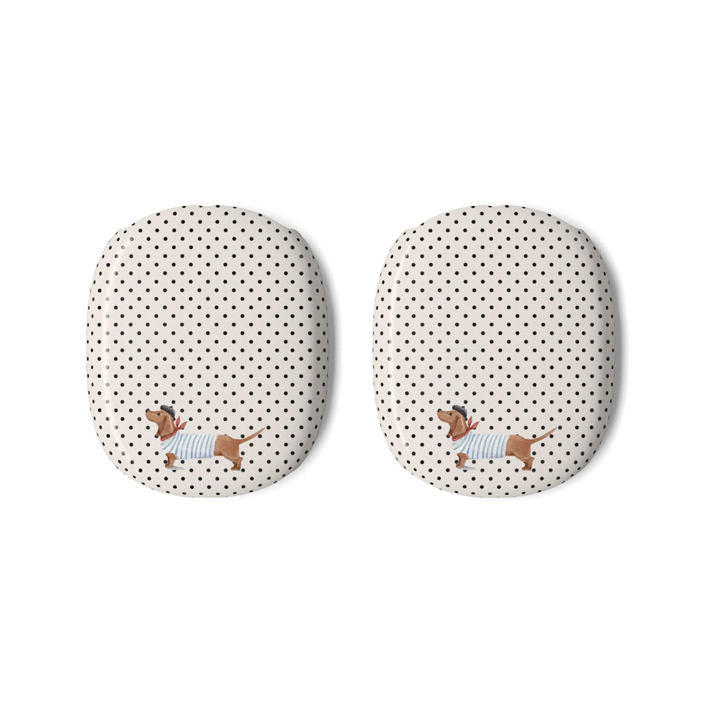 CLASSIC POLKA DOTS SAILOR DACHSHUND PUPPY AIRPODS MAX CASE COVERS