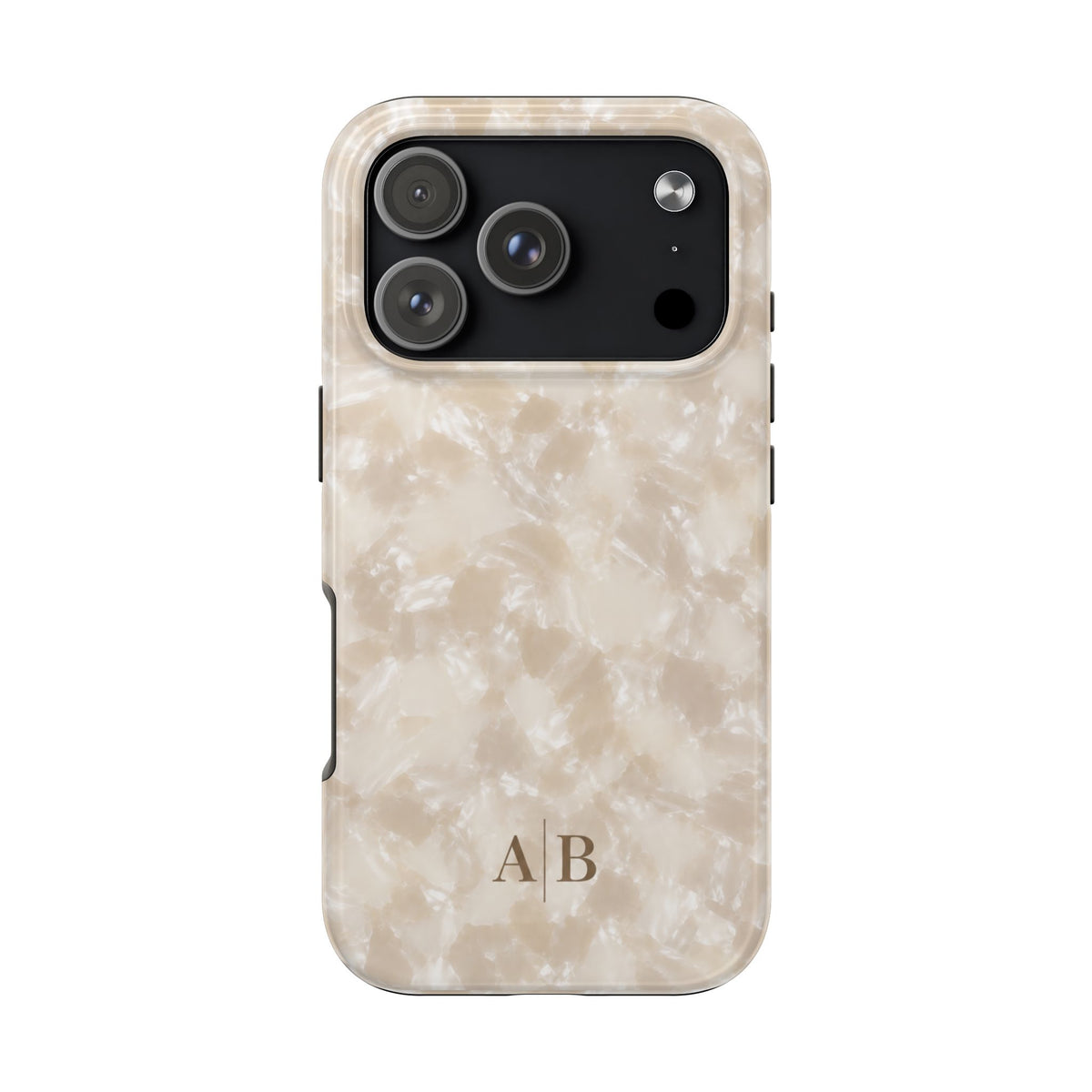 PERSONALIZED PEARLESCENT MARBLE TORTOISE SHELL MONOGRAM INITIALS CUSTOM PHONE CASE