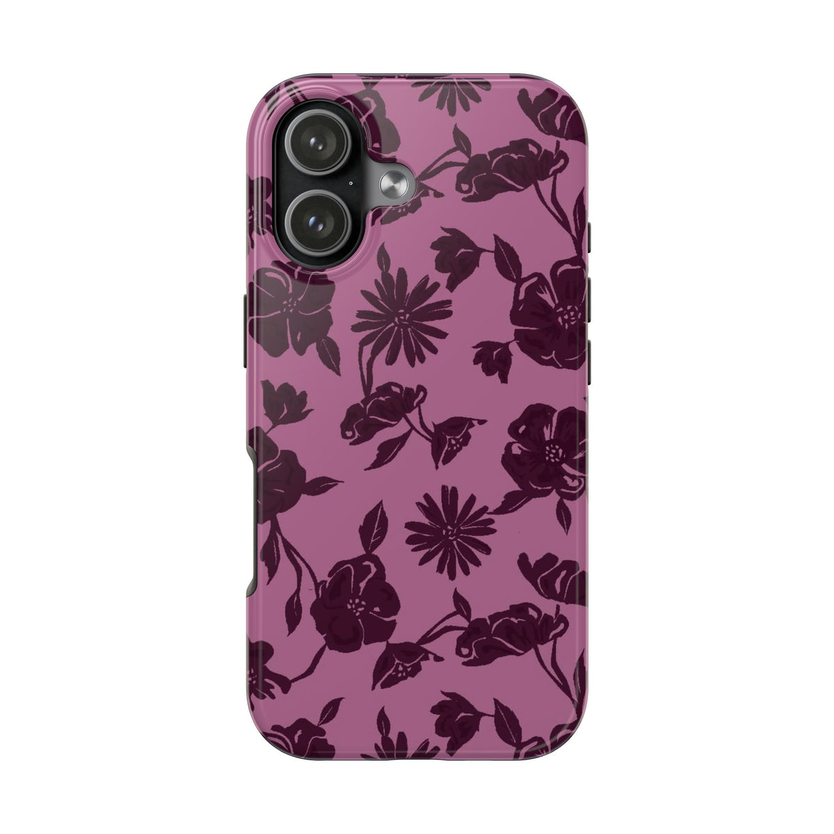 DARK CHERRY FLORAL PHONE CASE