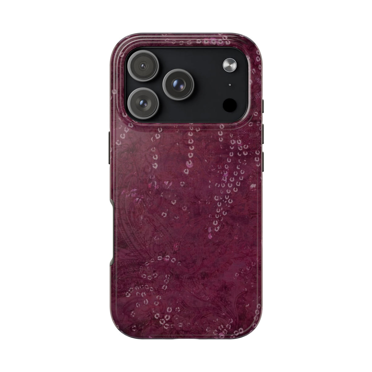 WHIMSICAL BURGUNDY PHONE CASE