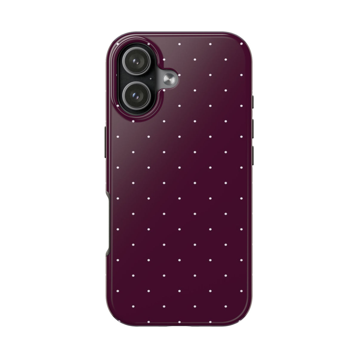 DARK CHERRY BURGUNDY MINI POLKA DOTS PHONE CASE