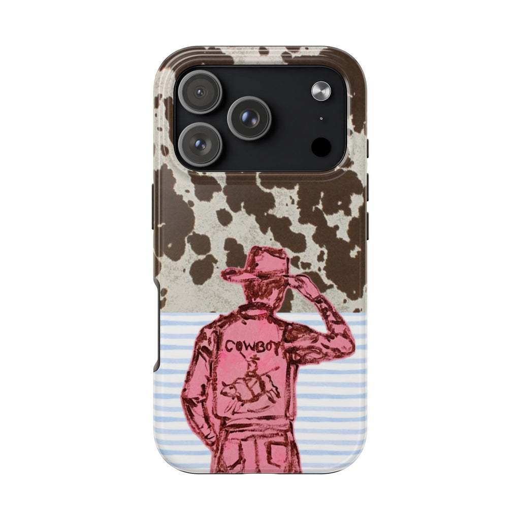 COWHIDE COWBOY STRIPES PHONE CASE