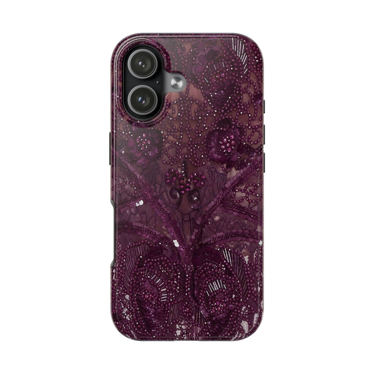 BORDEAUX EMBELLISHED BEADS PHONE CASE