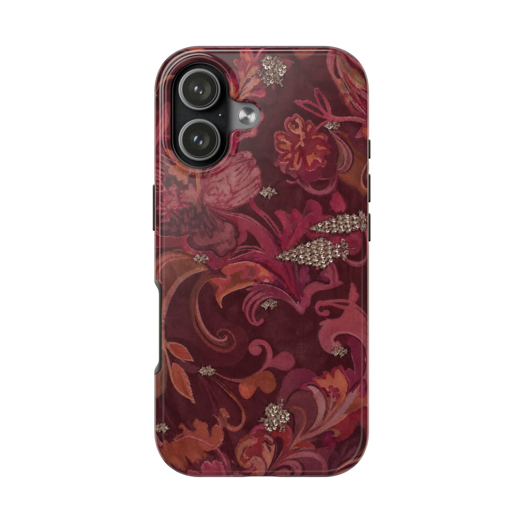 BURGUNDY PRISM BLOOM PHONE CASE