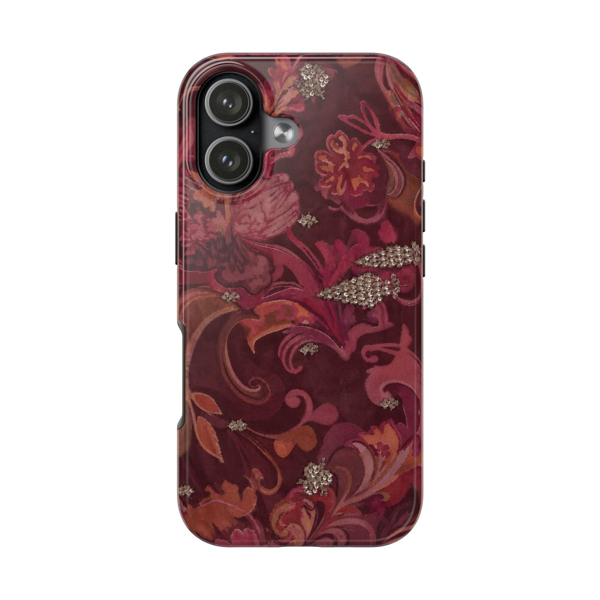 BURGUNDY PRISM BLOOM PHONE CASE