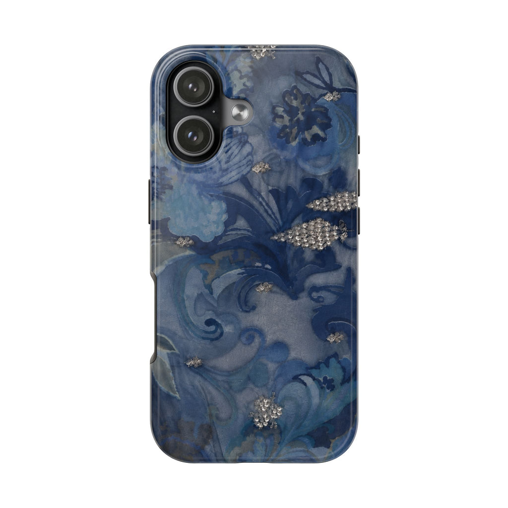 NAVY BLUE PRISM BLOOM PHONE CASE
