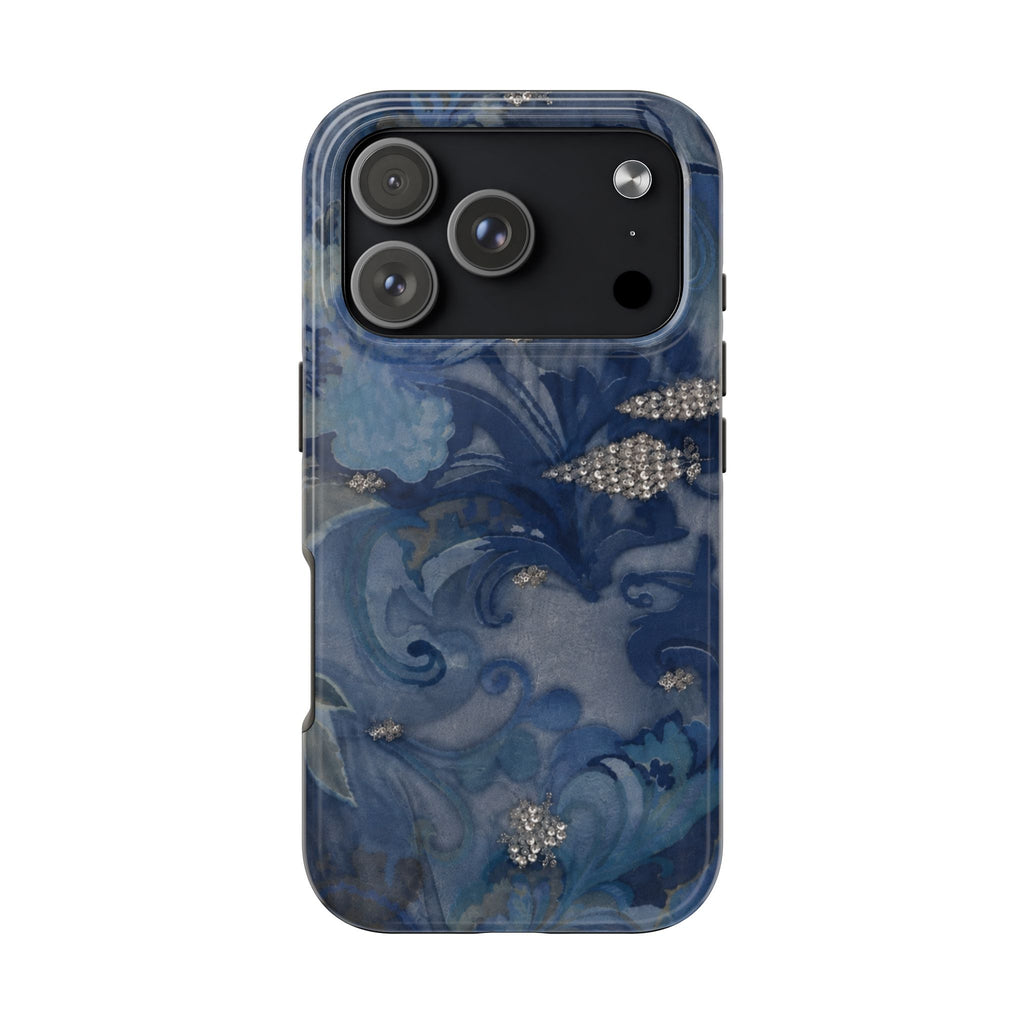 NAVY BLUE PRISM BLOOM PHONE CASE