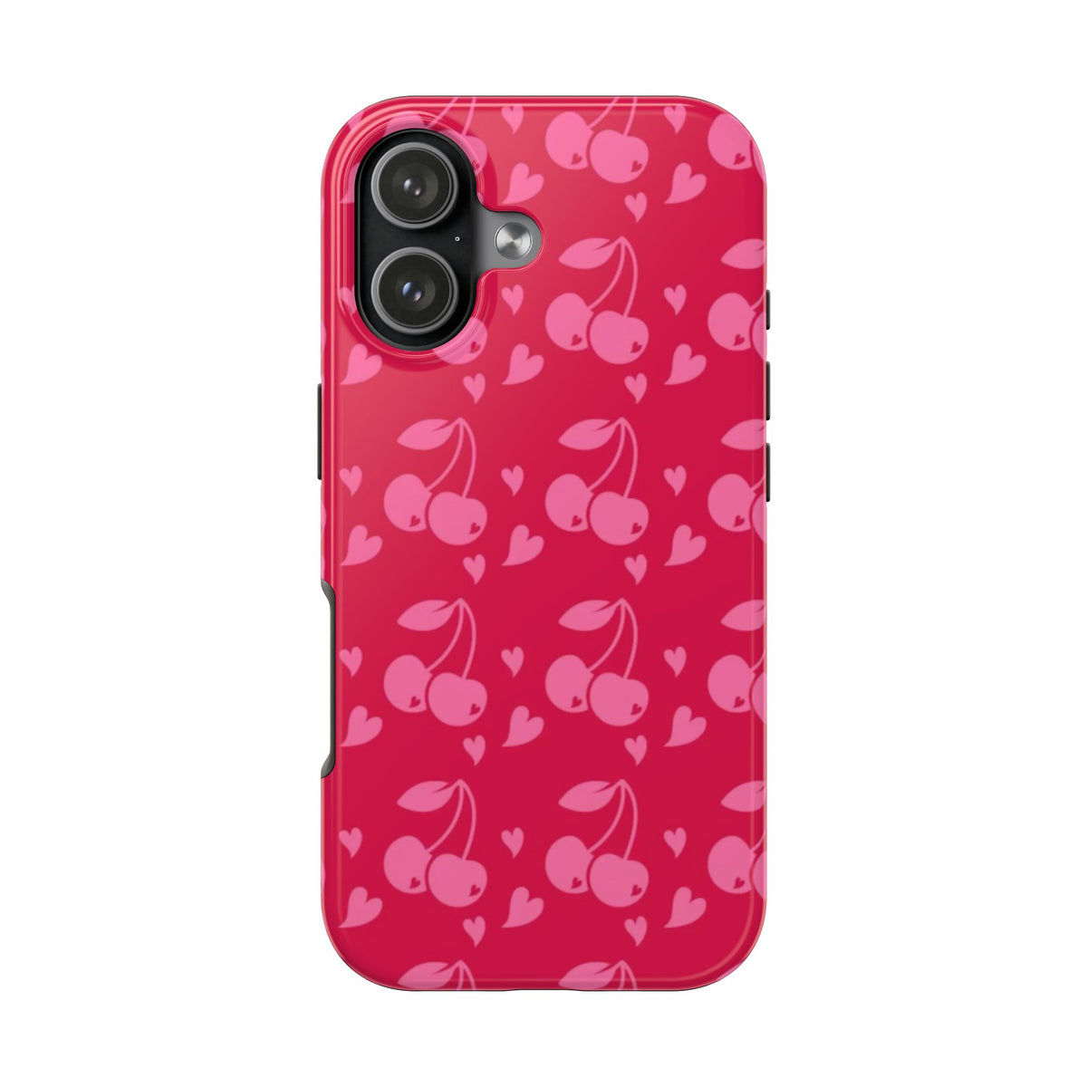 RED CHERRY HEARTS PHONE CASE