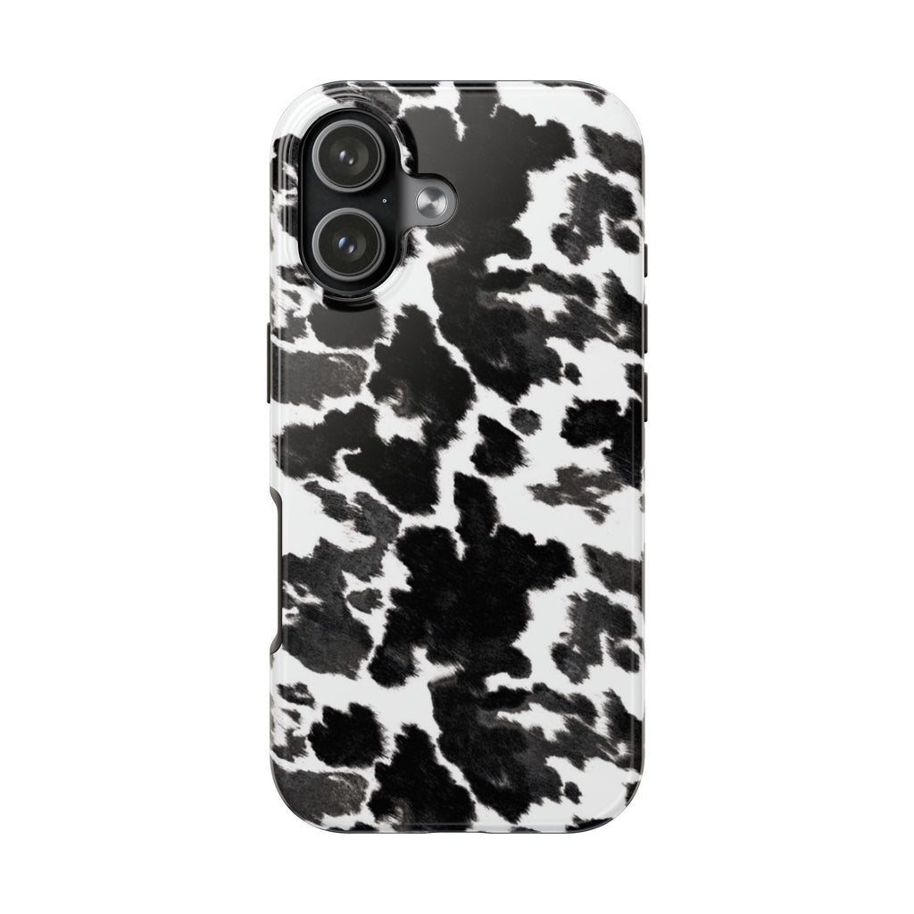 BLACK COWHIDE PHONE CASE
