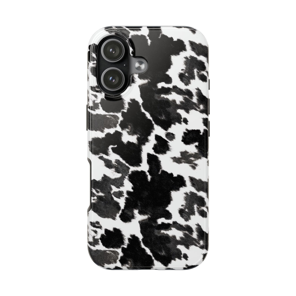 BLACK COWHIDE PHONE CASE