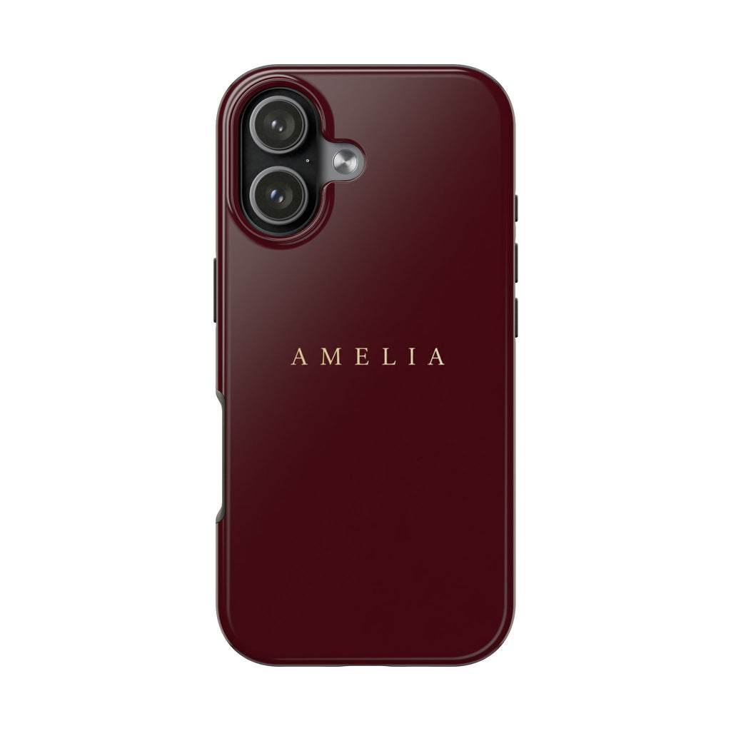 PERSONALIZED CHERRY RED CUSTOM NAME PHONE CASE