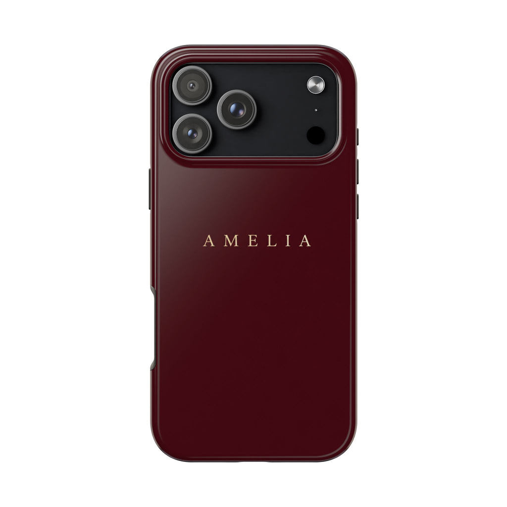 PERSONALIZED CHERRY RED CUSTOM NAME PHONE CASE