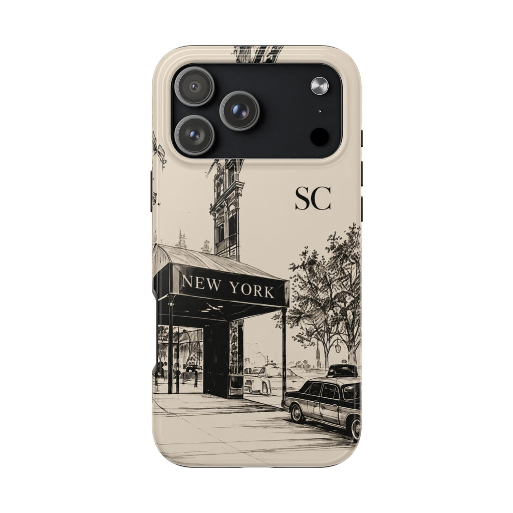 PERSONALIZED NEW YORK CUSTOM MONOGRAM INITIALS PHONE CASE