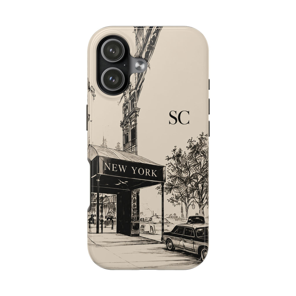 PERSONALIZED NEW YORK CUSTOM MONOGRAM INITIALS PHONE CASE