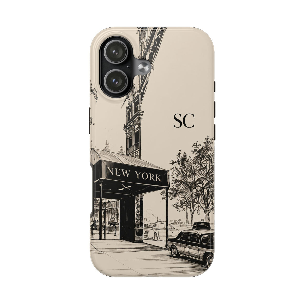 PERSONALIZED NEW YORK CUSTOM MONOGRAM INITIALS PHONE CASE