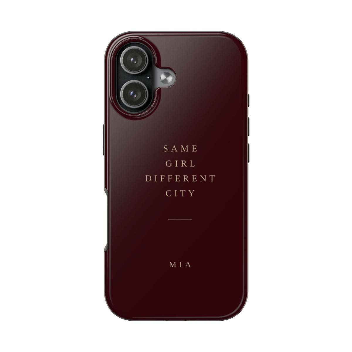 PERSONALIZED RED SAME GIRL DIFFERENT CITY CUSTOM NAME PHONE CASE