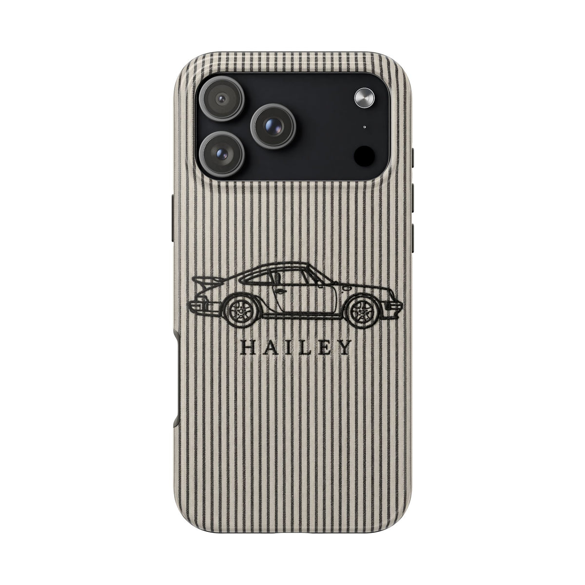 PERSONALIZED PINSTRIPES VINTAGE CAR CUSTOM NAME PHONE CASE
