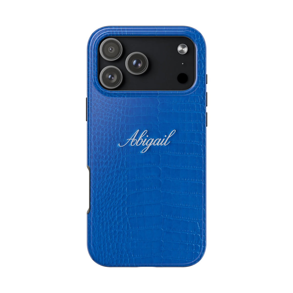 PERSONALIZED ROYAL BLUE CROC CUSTOM NAME PHONE CASE