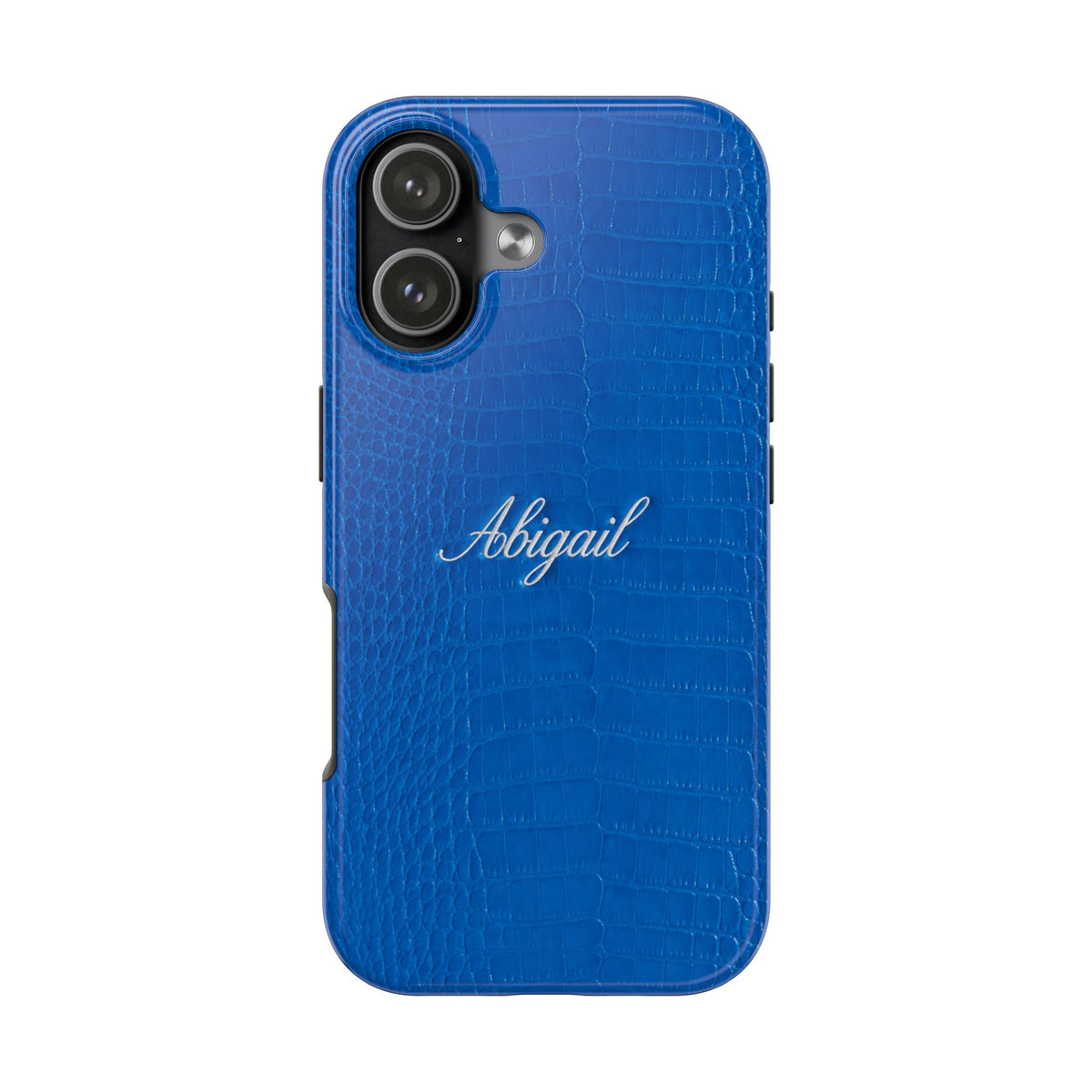 PERSONALIZED ROYAL BLUE CROC CUSTOM NAME PHONE CASE