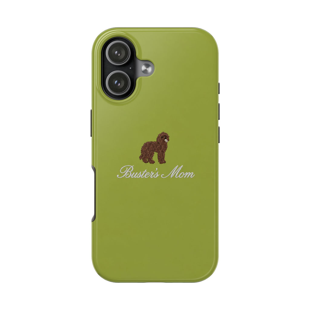 PERSONALIZED LIME GREEN DOG MOM CUSTOM NAME PHONE CASE