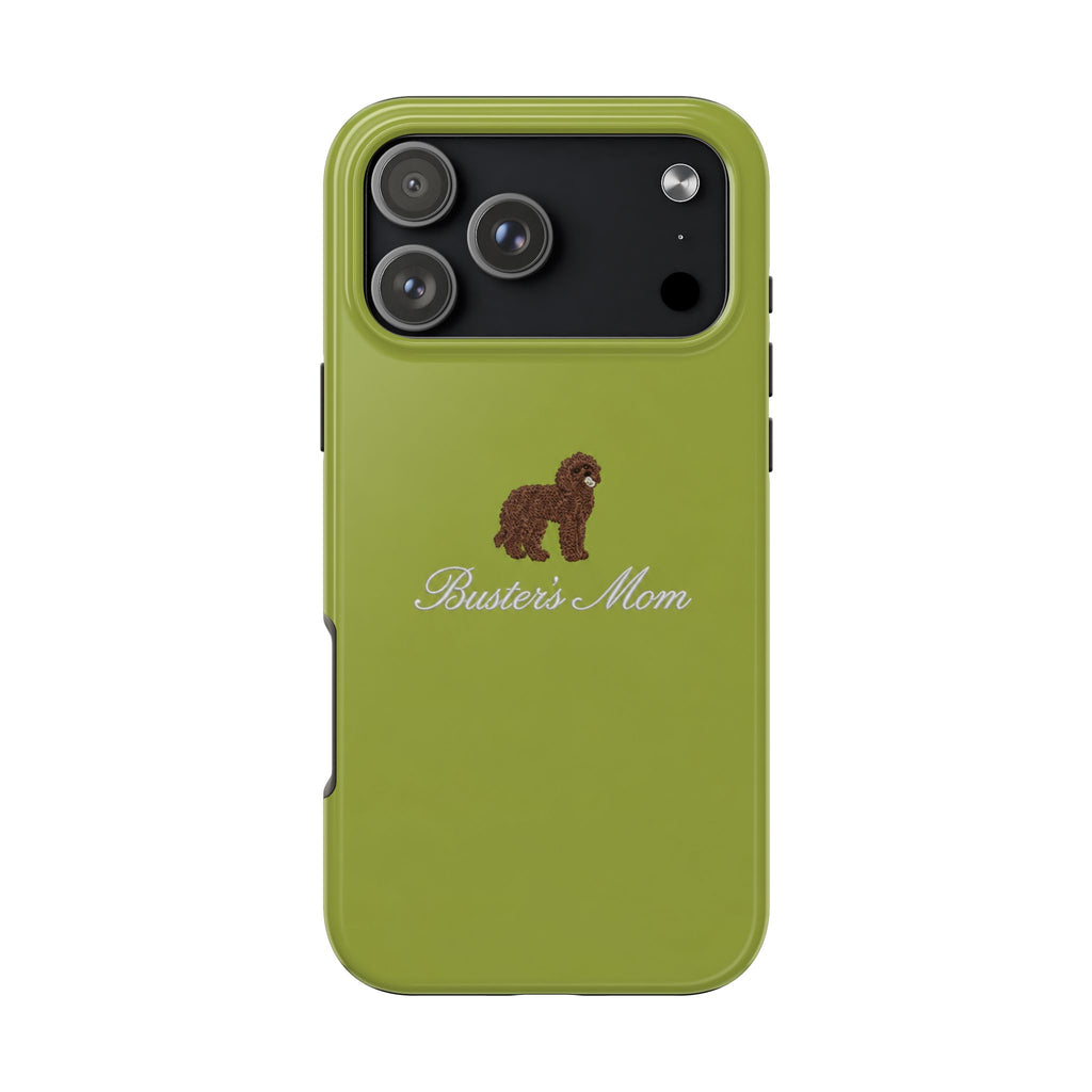 PERSONALIZED LIME GREEN DOG MOM CUSTOM NAME PHONE CASE