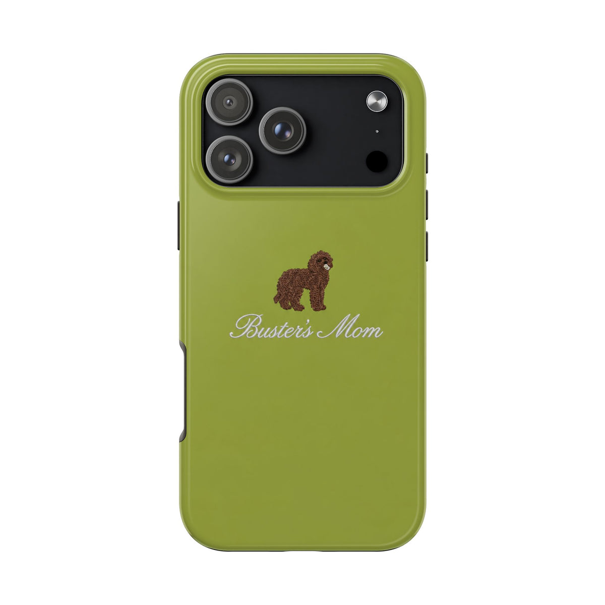 PERSONALIZED LIME GREEN DOG MOM CUSTOM NAME PHONE CASE