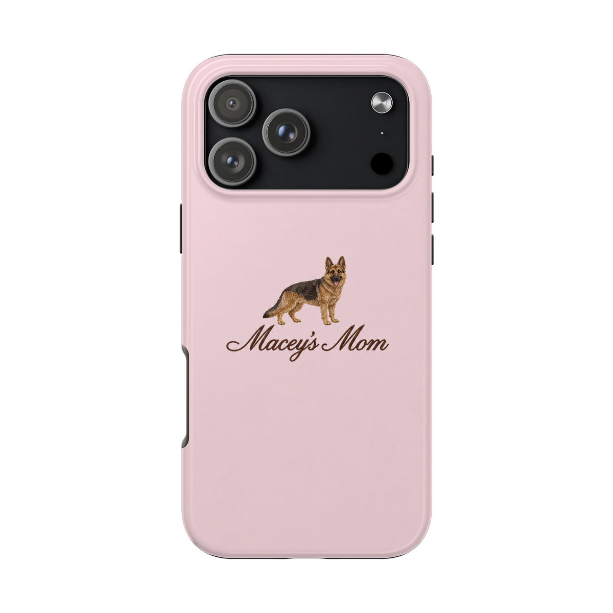PERSONALIZED BABY PINK GERMAN SHEPHERD DOG MOM CUSTOM NAME PHONE CASE
