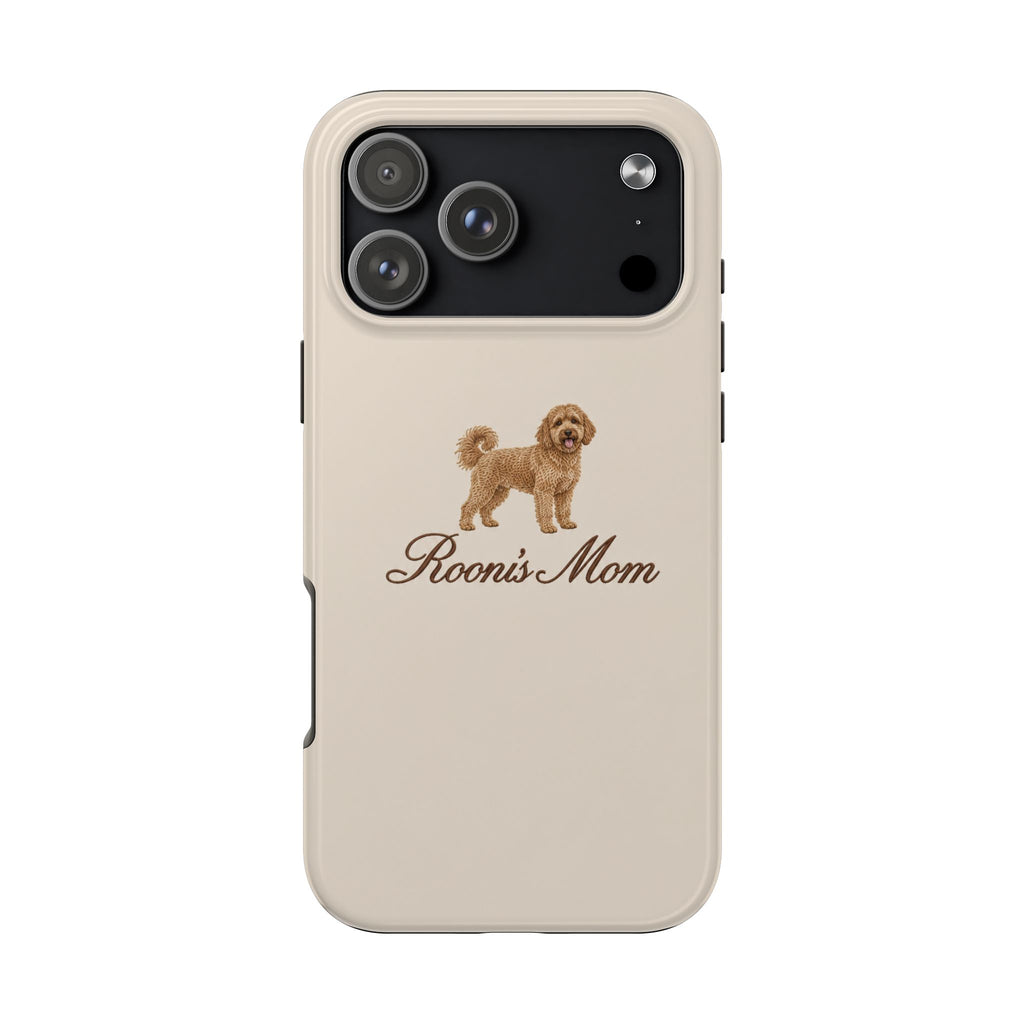 PERSONALIZED BEIGE GOLDENDOODLE DOG MOM CUSTOM NAME PHONE CASE