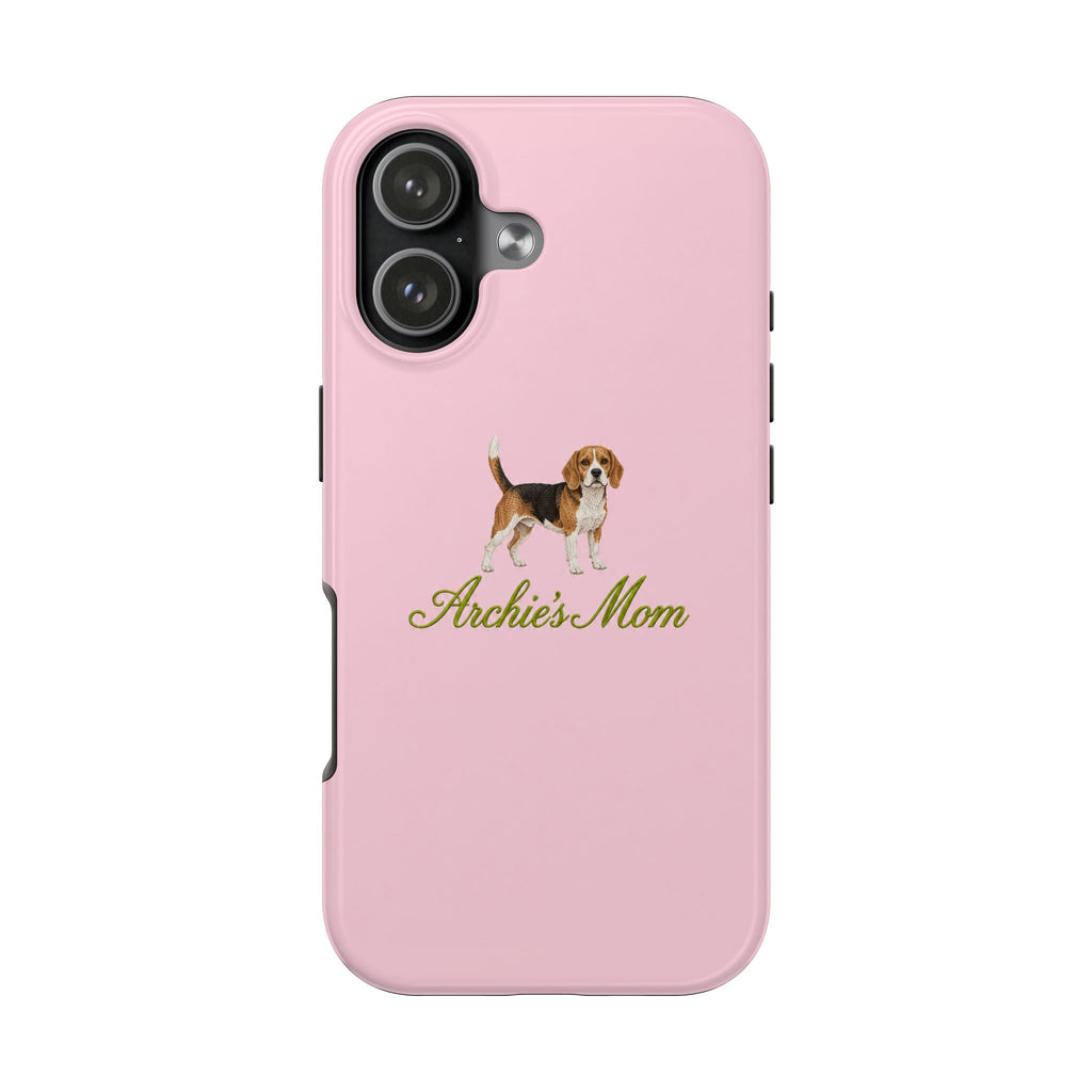 PERSONALIZED PINK BEAGLE DOG MOM CUSTOM NAME PHONE CASE