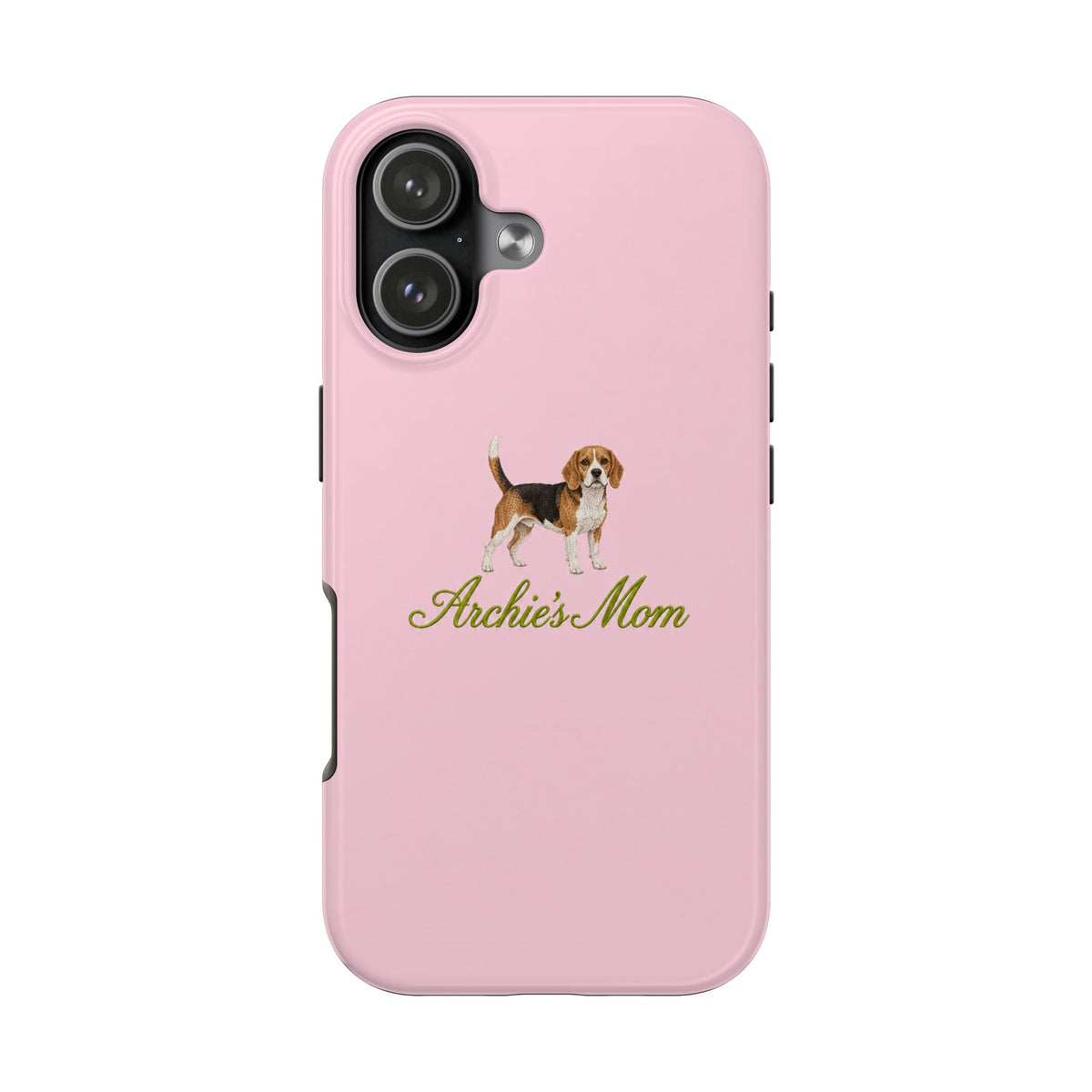 PERSONALIZED PINK BEAGLE DOG MOM CUSTOM NAME PHONE CASE