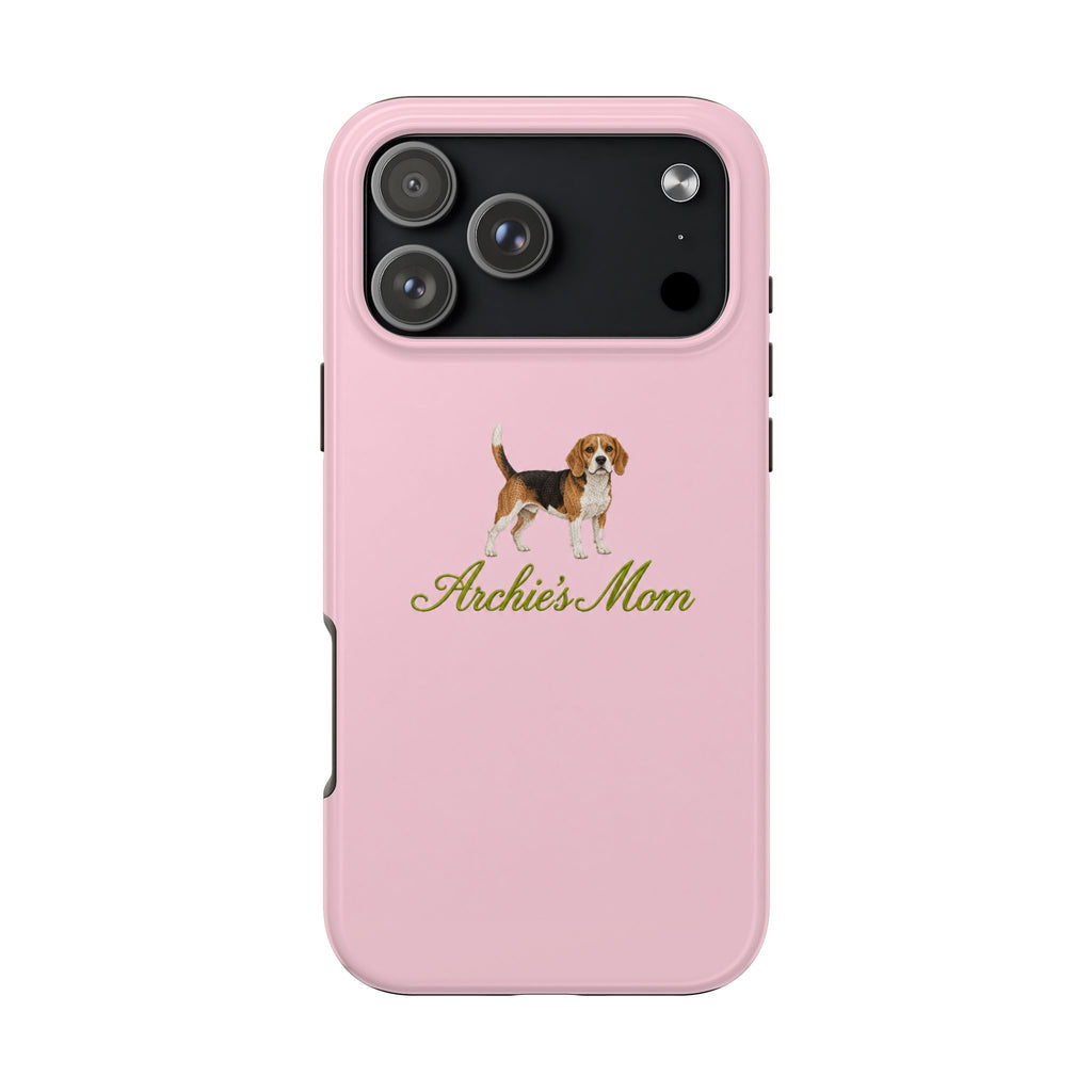 PERSONALIZED PINK BEAGLE DOG MOM CUSTOM NAME PHONE CASE