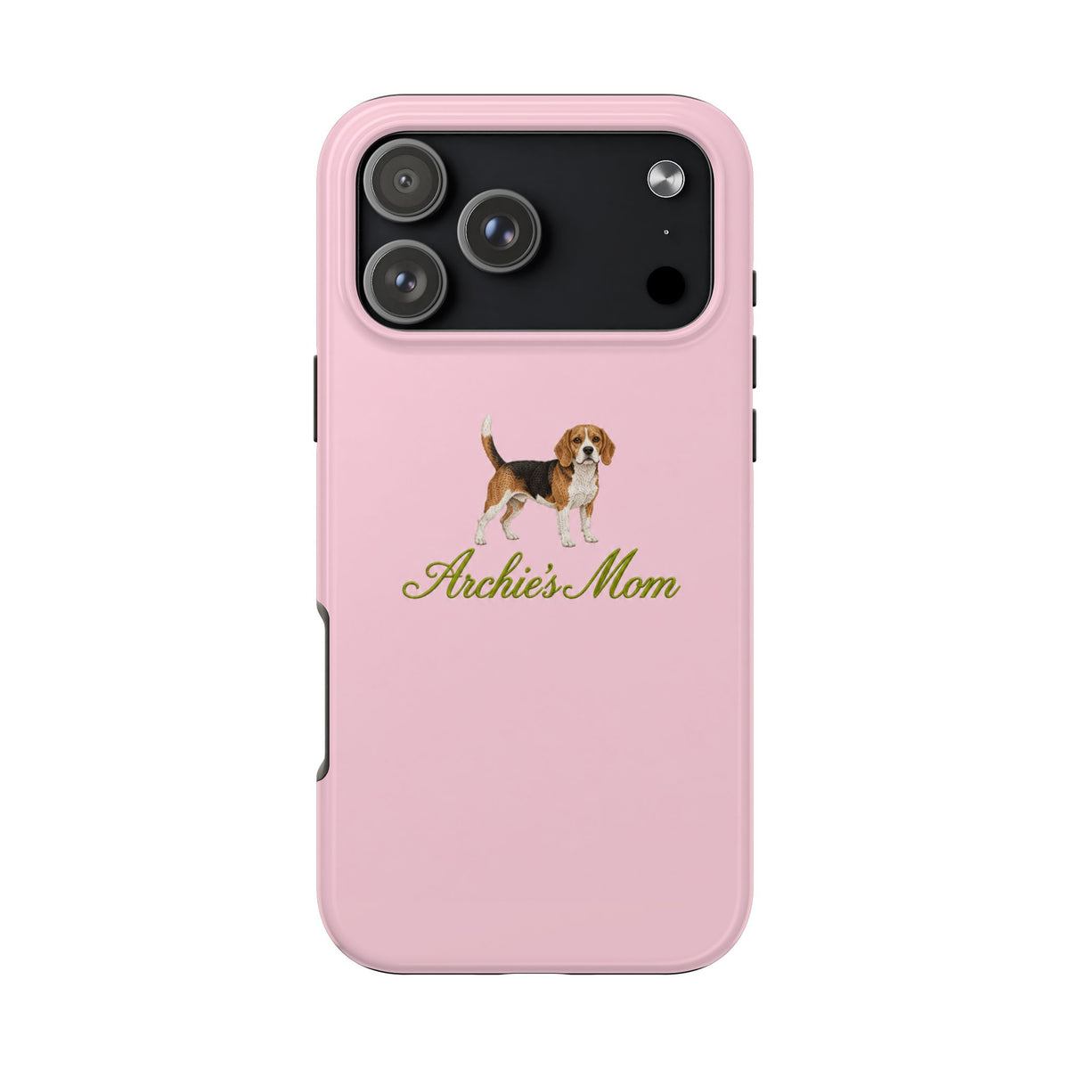 PERSONALIZED PINK BEAGLE DOG MOM CUSTOM NAME PHONE CASE