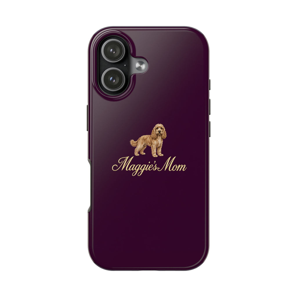 PERSONALIZED DEEP PURPLE COCKAPOO DOG MOM CUSTOM NAME PHONE CASE
