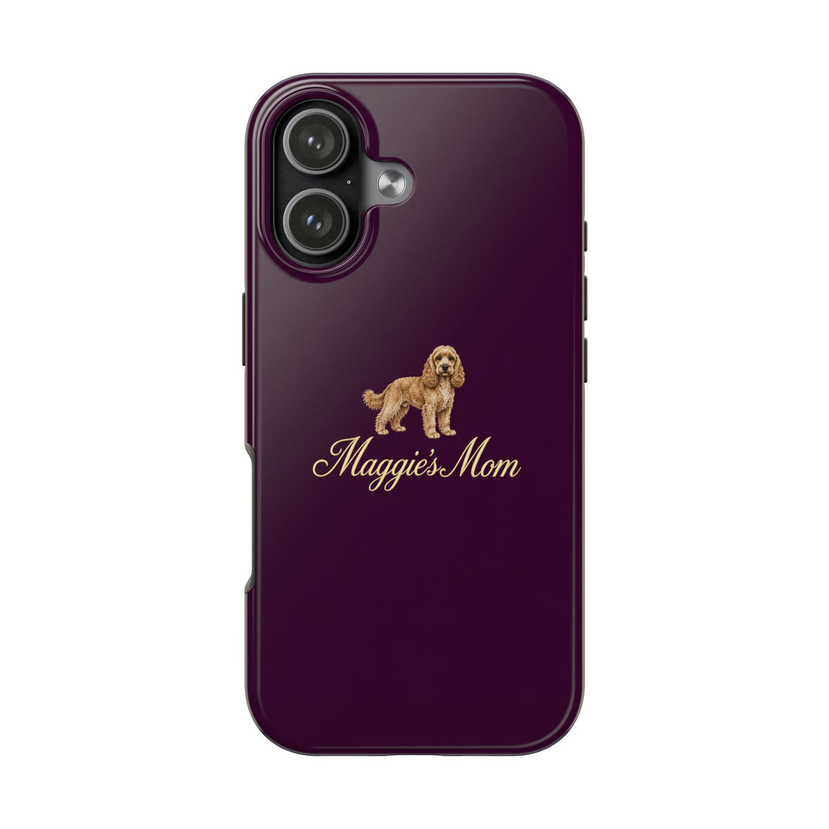 PERSONALIZED DEEP PURPLE COCKAPOO DOG MOM CUSTOM NAME PHONE CASE