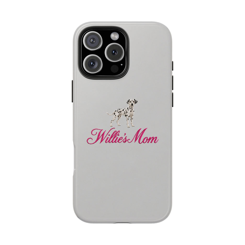 PERSONALIZED GRAY DALMATION DOG MOM CUSTOM NAME PHONE CASE
