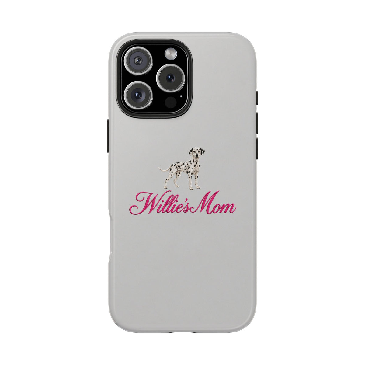 PERSONALIZED GRAY DALMATION DOG MOM CUSTOM NAME PHONE CASE