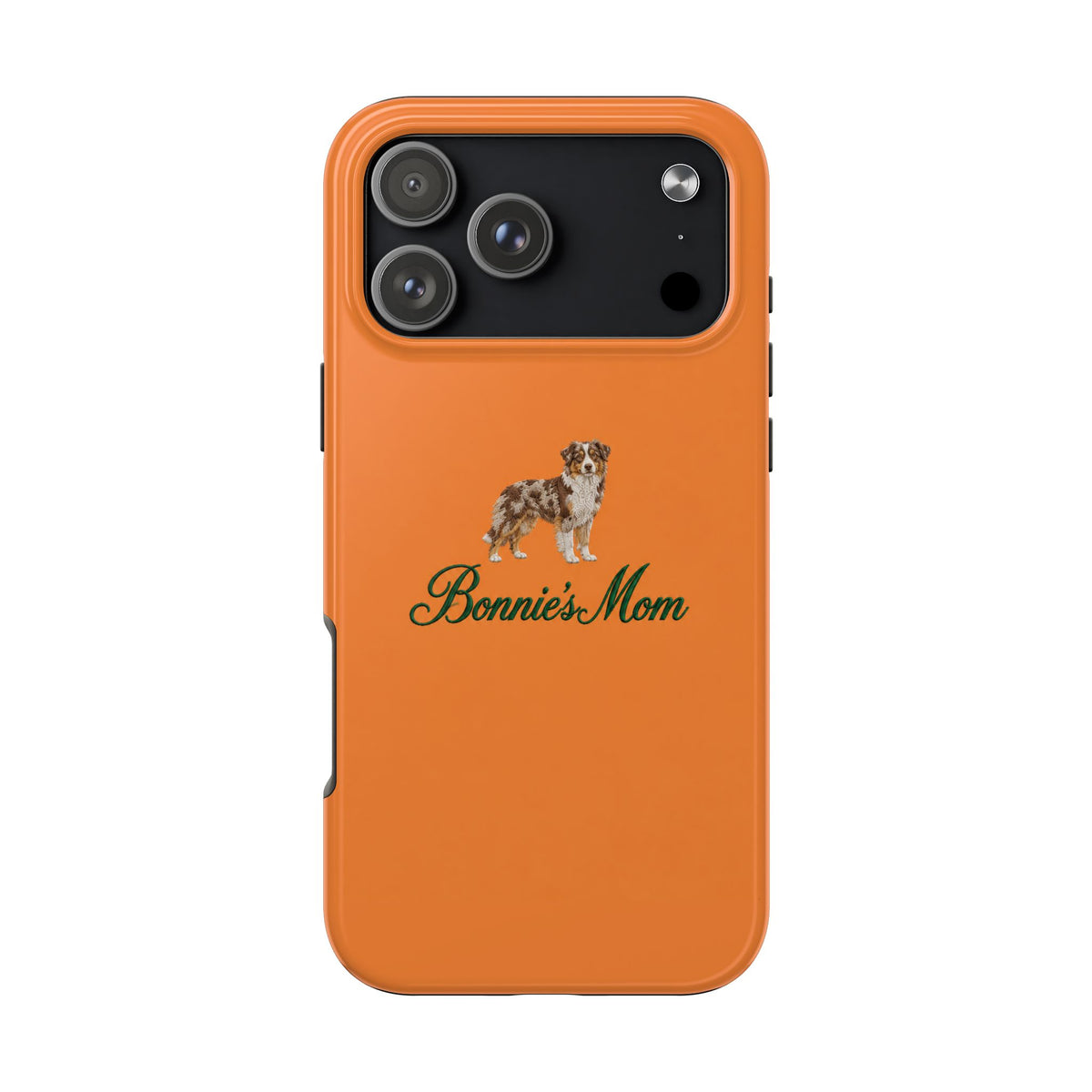 PERSONALIZED ORANGE AUSTRALIAN SHEPHERD DOG MOM CUSTOM NAME PHONE CASE