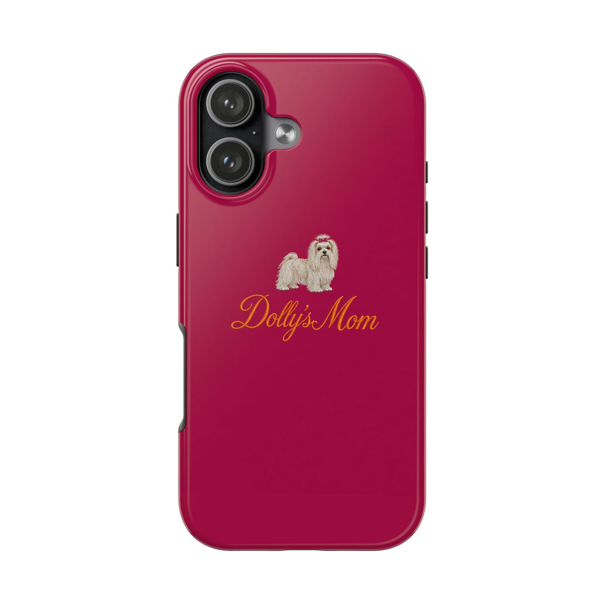 PERSONALIZED RASPBERRY MALTESE DOG MOM CUSTOM NAME PHONE CASE