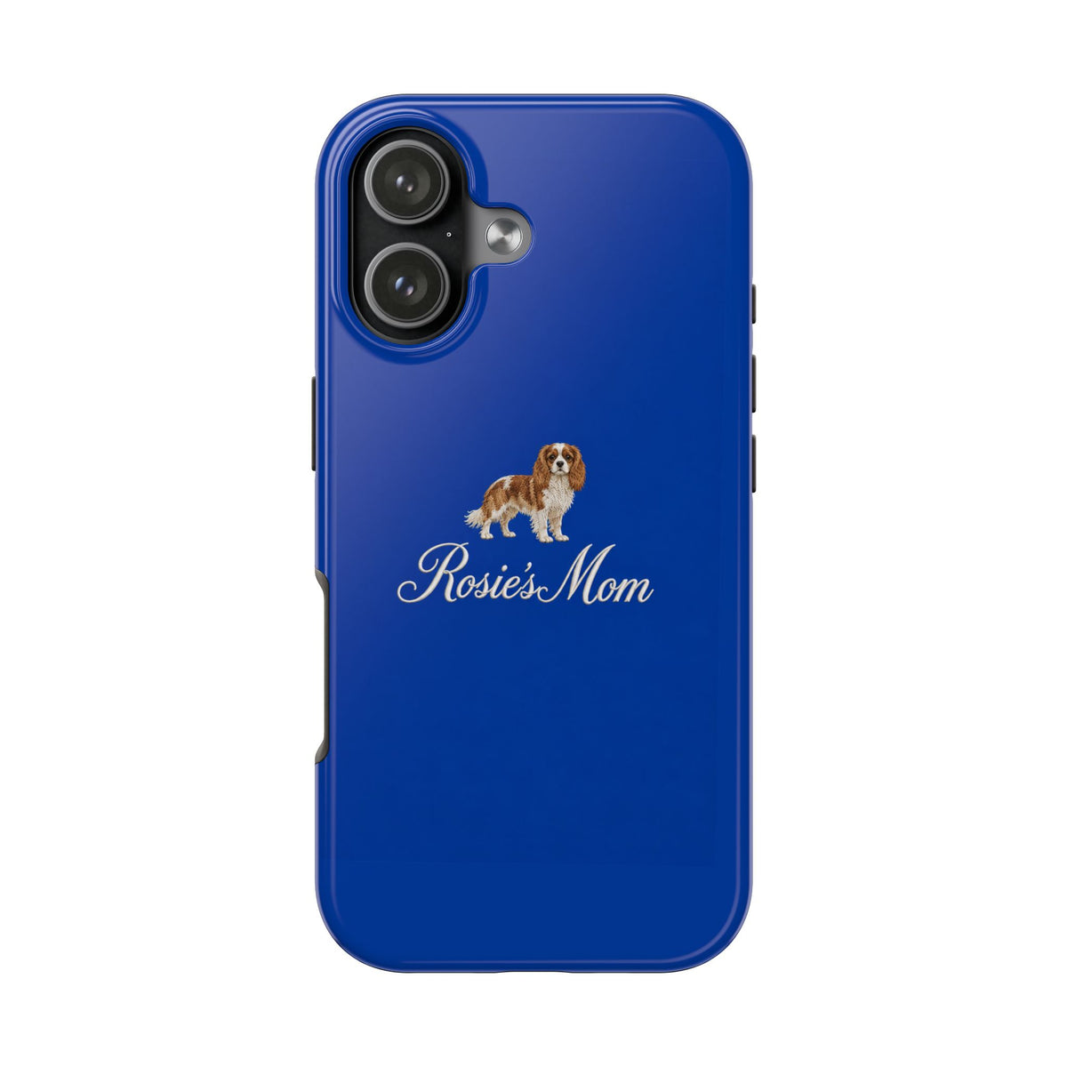 PERSONALIZED ROYAL BLUE CAVALIER DOG MOM CUSTOM NAME PHONE CASE