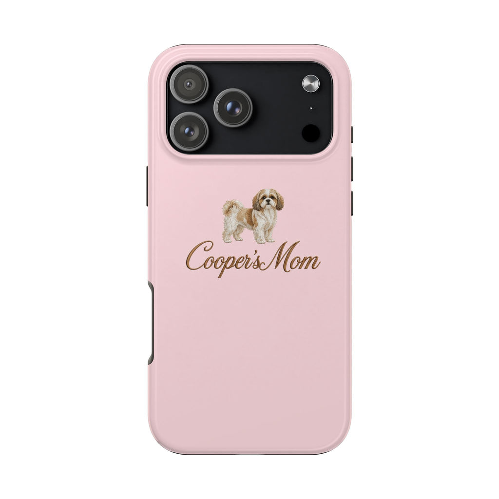 PERSONALIZED PINK SHIH TZU DOG MOM CUSTOM NAME PHONE CASE