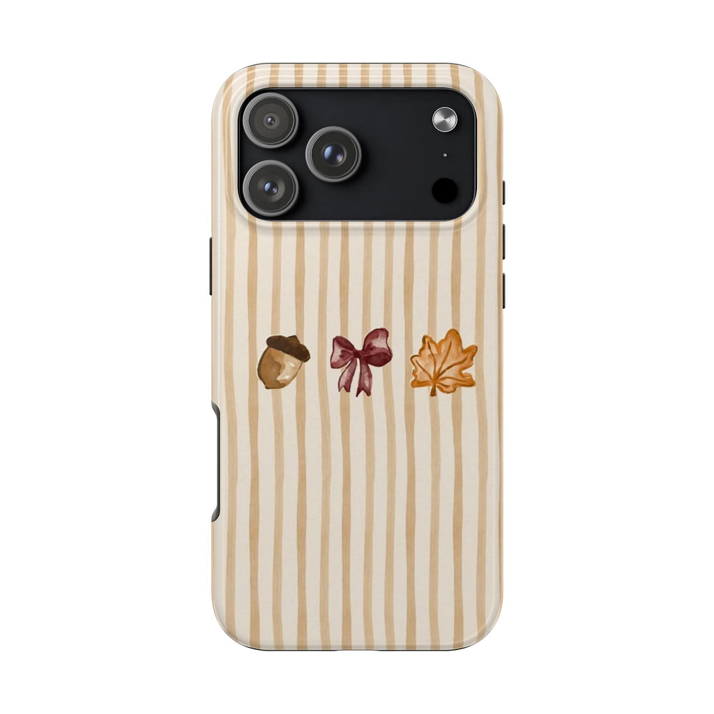BEIGE STRIPES AUTUMN ESSENTIALS PHONE CASE