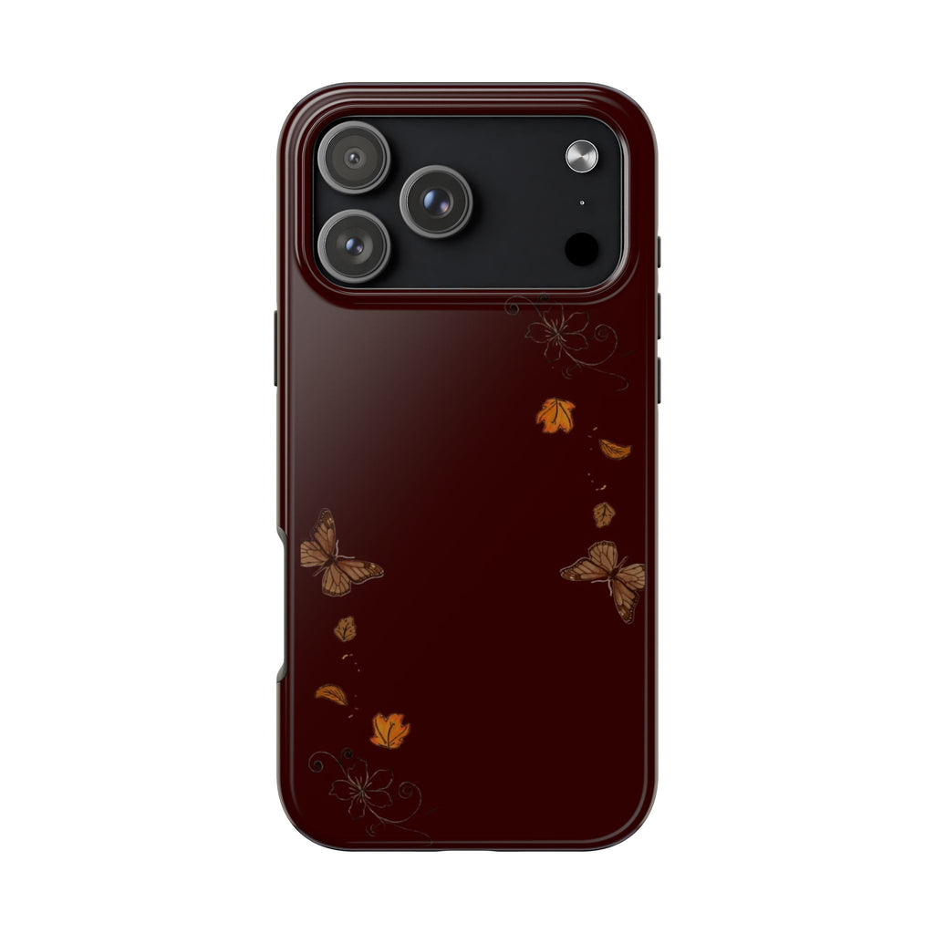 DARK PLUM MINIMALIST AUTUMN PHONE CASE