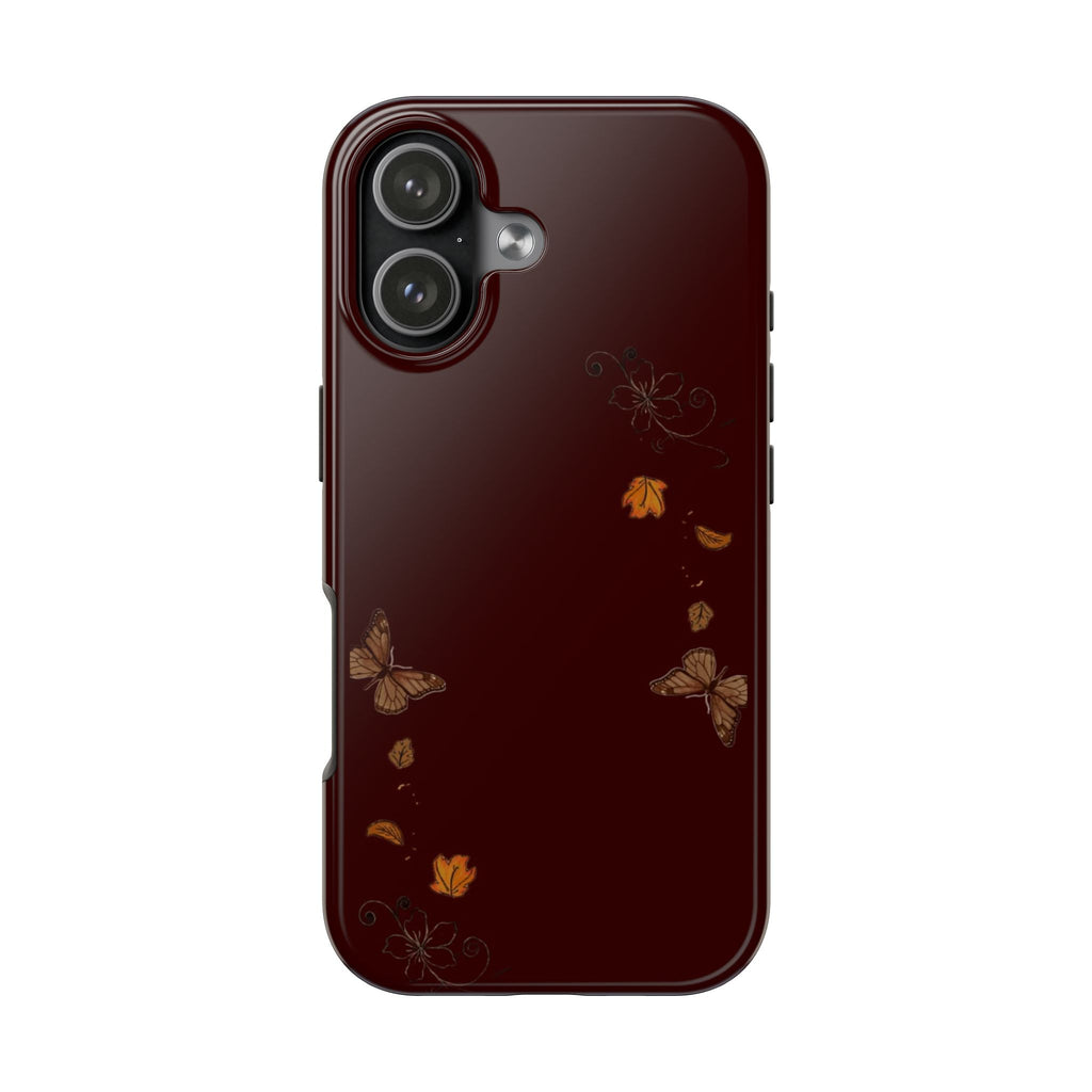 DARK PLUM MINIMALIST AUTUMN PHONE CASE
